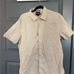 Treasure & Bond Men's Tan Linen Shirt